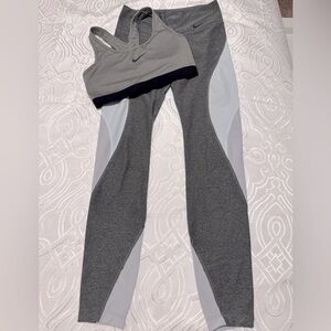 Nike Set: Lined Crop Top (M) and dri-fit leggings (S)